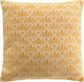 Poduszki dekoracyjne - Douceur d`Interieur Żakardowa poduszka ze ściąganą poszewką, 40 x 40 cm, OCHRE - miniaturka - grafika 1
