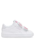 Buty dla dziewczynek - Puma Sneakersy Smash 3.0 Badges V 397287 07 Biały - miniaturka - grafika 1