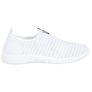 Melisa Tekstylne Buty Slip On białe - ButyModne - Slip on damskie - miniaturka - grafika 1