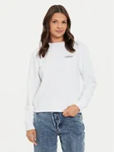 Bluzy damskie - Guess Jeans Bluza W4YQ07 KC811 Biały Regular Fit - miniaturka - grafika 1