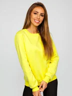 Bluzy sportowe damskie - Bluza damska żółta Denley W01A - miniaturka - grafika 1
