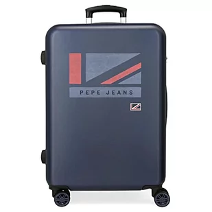 Pepe Jeans Aidan walizka, średniej wielkości, niebieska, 46 x 65 x 23 cm, twardy plastik, boczne zamknięcie łączone, 56, 3,22 kg, 4 koła - Walizki - miniaturka - grafika 1