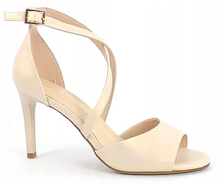 Sandały damskie Sergio Leone SK-432 beż perła - Sandały damskie - miniaturka - grafika 1