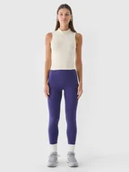 Legginsy - Legginsy dzianinowe damskie 4F 4FWMM00TTIGF195-31S Granatowy - miniaturka - grafika 1