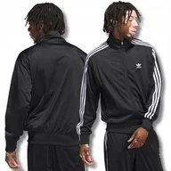 Bluzy męskie - BLUZA MĘSKA DRESOWA ADIDAS FIREBIRD SPORTOWA ROZPINANA NA CO DZIEŃ CZARNA M - miniaturka - grafika 1