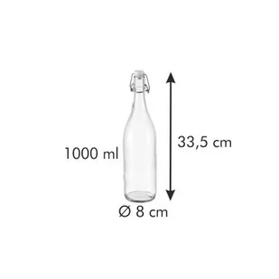 Tescoma TESCOMA DELLA CASA BUTELKA Z KLIPSEM 1000 ML VIDEO 895184.00 - Pojemniki kuchenne - miniaturka - grafika 1