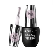 Lakiery do paznokci - Silcare Top Coat Velvet Bling No Wipe top do lakierów hybrydowych 9ml - miniaturka - grafika 1