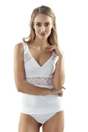 Koszulki i topy damskie - Eldar Darla Top damski biały V dekolt M - miniaturka - grafika 1