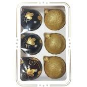 Bombki - Choinkowe Bombki Szóstka złoto czarna jak w opisie - miniaturka - grafika 1