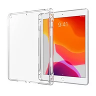 Etui do tabletów - D-Pro TPU Pencil Holder Etui Silikon iPad 7/8/9 (10.2) (Clear) - miniaturka - grafika 1