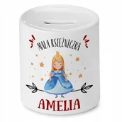 Skarbonki - Skarbonka 330 ml Dla Amelii Córki Dziecka Prezent z Nadrukiem ze Zdjęciem + Opakowanie na prezent (wzór 02) - miniaturka - grafika 1