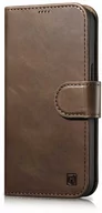 Etui i futerały do telefonów - iCarer Oil Wax Wallet Case 2in1 etui iPhone 14 Plus skórzany pokrowiec z klapką Anti-RFID brązowy (WMI14220723-BN) - miniaturka - grafika 1