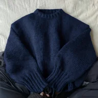 Swetry damskie - TEMU Sweter Damski - Miękki Sweter z Długim Rękawem i Okrągłym Dekoltem, Dzwonkowate Rękawy, Elegancki Sweter na Każdą Porę Roku do Stylu Casual, - miniaturka - grafika 1