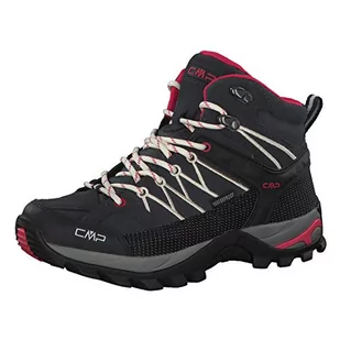 CMP Damskie buty trekkingowe Rigel Mid Wmn Shoe Wp, Antracite Off White, 36 EU - Buty trekkingowe damskie - miniaturka - grafika 1