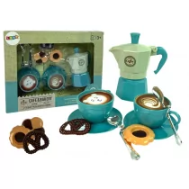 Zestaw do kawy niebieski - Leantoys - Zabawki AGD - miniaturka - grafika 1