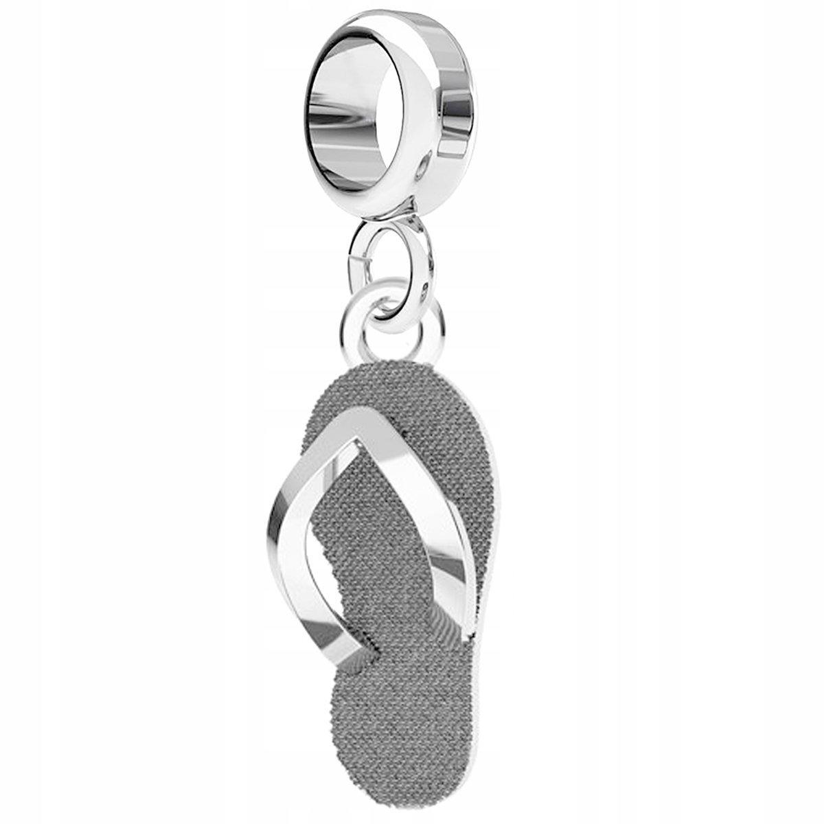 Charms Srebrny z Klapkiem Sandałem But Bucik Sandał Japonki SREBRO 925