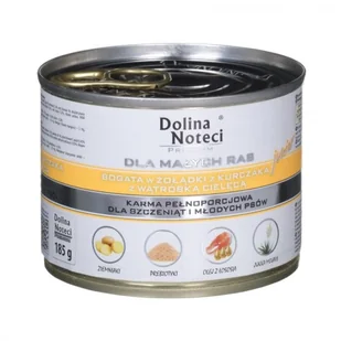 Karma DOLINA NOTECI Premium Junior żołądki z kurczaka z wątróbką cielęcą (0,185 kg ) - Mokra karma dla psów - miniaturka - grafika 1