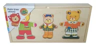 Układanki dla dzieci - Brimarex Układanka drewniana para misi z dzieckiem do ubierania - miniaturka - grafika 1