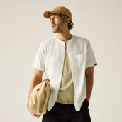 Koszule męskie - Regatta Koszula męska z krótkim rękawem Lovrey Biały, Cotton, Rozmiar: L - miniaturka - grafika 1