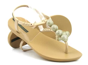 Eleganckie sandały damskie z błyszczącymi kulkami - Ipanema 26751, beżowe - Sandały damskie - miniaturka - grafika 1