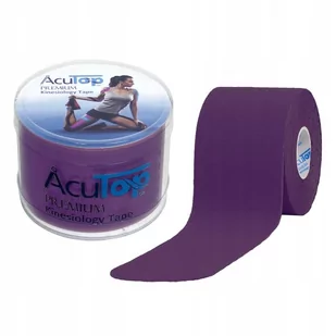 ACUTOP PREMIUM KINESIOLOGY TAPE - PURPLE + PUDEŁKO - Akcesoria do rehabilitacji - miniaturka - grafika 1