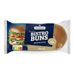 Schulstad Premium Bistro Bułki pszenne w stylu brioche do hamburgerów 324 g (4 x 81 g) - Inne pieczywo - miniaturka - grafika 1