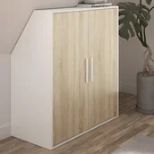 Szafy - Szafa ze skosem 2-drzwiowa - Kolor biały i naturalny - ADEZIO - miniaturka - grafika 1