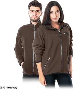 R.E.I.S. POLAR-HONEY - bluza, miły w dotyku krótko strzyżony polar, 100% poliester 290 g/m2, suwak, 3 zasuwane kieszenie - brązowy 3XL - Bluzy męskie - miniaturka - grafika 1