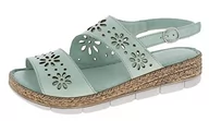 Sandały damskie - Andrea Conti Sandały damskie na obcasie, Aqua Green/białe, 41 EU, Aqua Green biały, 41 EU - miniaturka - grafika 1