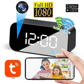 Minikamery i aparaty szpiegowskie - Zegar Biurkowy z Mikro Kamerą WiFi 4K 2.4 i 5GHz, Podgląd na Żywo Cały Świat Ukryta w Zegarze, Zapis - miniaturka - grafika 1