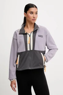 Columbia bluza polarowa Backbowl II FZ Fleece kolor fioletowy wzorzysta 2092163 - Bluzy damskie - miniaturka - grafika 1