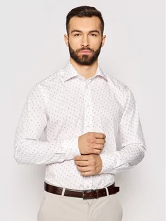 Koszule męskie - Eton Koszula 100002029 Biały Slim Fit - grafika 1