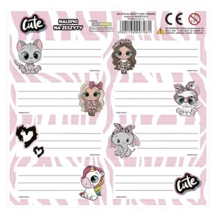 Nalepki na zeszyty Best Friend (25szt) DERFORM - Szkolne artykuły papiernicze - miniaturka - grafika 1