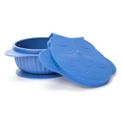 Sztućce dla dzieci - INNOGIO Miska INNOGIO GIOfresh Sówka Niebieski - miniaturka - grafika 1