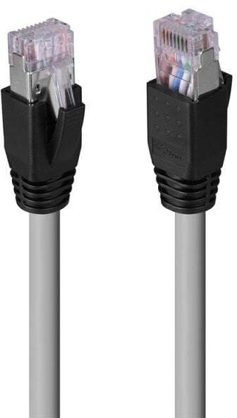 Lindy 90-metrowy kabel sieciowy Cat.6A U/FTP LSZH Solid Core, szary