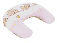 Poduszki do karmienia - Rogal poduszka fasolka dziecięca do karmienia BAWEŁNA - Miś przyjaciel róż - miniaturka - grafika 1