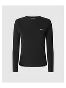 Koszulki i topy damskie - Pepe Jeans Koszulka "Betina" w kolorze czarnym - miniaturka - grafika 1