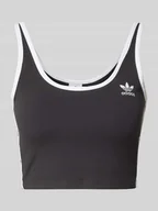 Koszulki sportowe damskie - Top krótki z wyhaftowanym logo - miniaturka - grafika 1