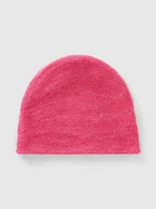Czapki damskie - Benetton Dwustronna czapka beanie w kolorze różowo-jasnoróżowym - miniaturka - grafika 1