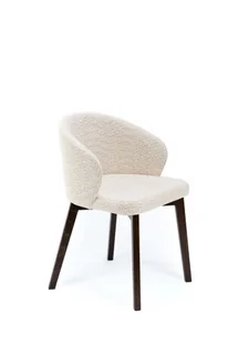 Flavio 5 krzesło tapicerowane ecru nogi orzech - Krzesła - miniaturka - grafika 1