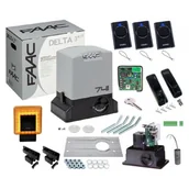 Zestawy do bram - FAAC Zestaw DELTA 3 741 230V do bram przesuwnych do 500 kg + Lampa XLED - miniaturka - grafika 1