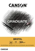 Podobrazia, bloki, papiery - Blok rysunkowy Graduate Bristol, A4, biały - miniaturka - grafika 1