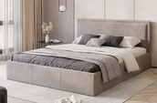 Łóżka - Łóżko tapicerowane z pojemnikiem SOAVE | 140x200 | Kolor do wyboru - miniaturka - grafika 1