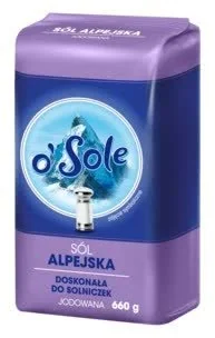 o'Sole Sól warzona alpejska jodowana 600 g - Zdrowa żywność - miniaturka - grafika 1
