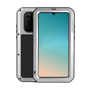 Love Mei Etui + szkło Huawei P30 Pro, srebrne 6932809612952 - Etui i futerały do telefonów - miniaturka - grafika 1
