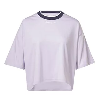 Koszulki i topy damskie - Reebok Damska koszulka tożsamości, czarna, XL, Czarny, M - grafika 1