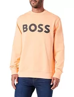 Bluzy męskie - BOSS Męska bluza Webasiccrew, Light/Pastel Orange833, XL - miniaturka - grafika 1