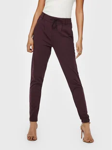 ONLY Spodnie materiałowe Poptrash 15115847 Bordowy Regular Fit - Spodnie damskie - miniaturka - grafika 1