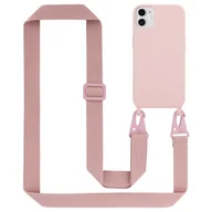 Etui i futerały do telefonów - Łańcuszek Etui Do Apple iPhone 11 Pokrowiec w LIQUID RÓŻOWY Silicone TPU Obudowa Ochronny Cadorabo - miniaturka - grafika 1