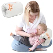 Poduszki do karmienia - Poduszka do karmienia mała mufka do karmienia - niemowlęca bawełniana poduszeczka pod ramię podczas karmienia piersią i butelką miś - miniaturka - grafika 1